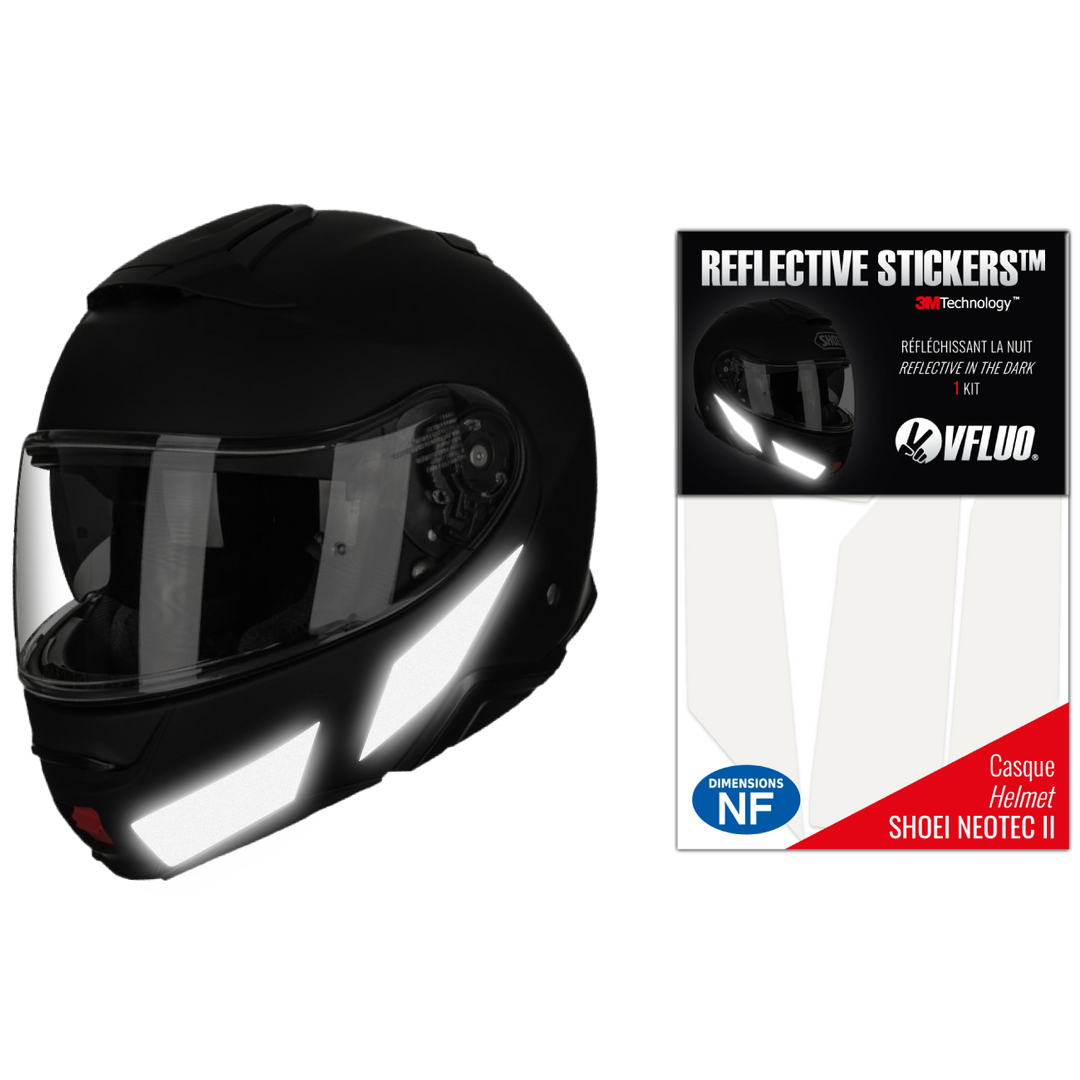 Issimober Lot De 2 Autocollants Réfléchissants Noir – 96 Pièces Au Total – Visibilité 70 M – Casque, Vélo, Moto