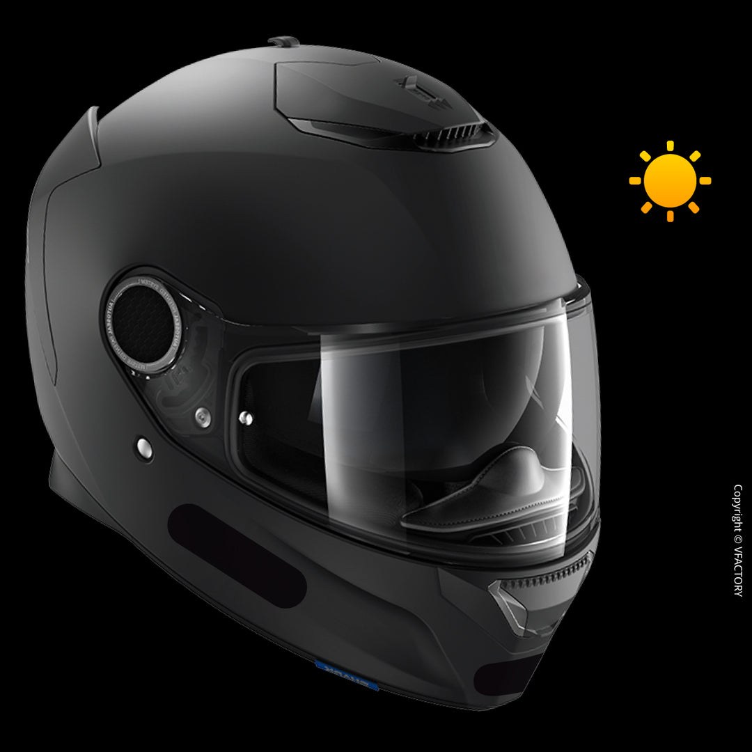 VFLUO - Kit d'autocollants réfléchissants - Casque moto HJC RPHA70™ - Bandes homologuées FR - Technologie 3M™ - Haute visibilité et résistance - Discret et design - Adhérence maximale