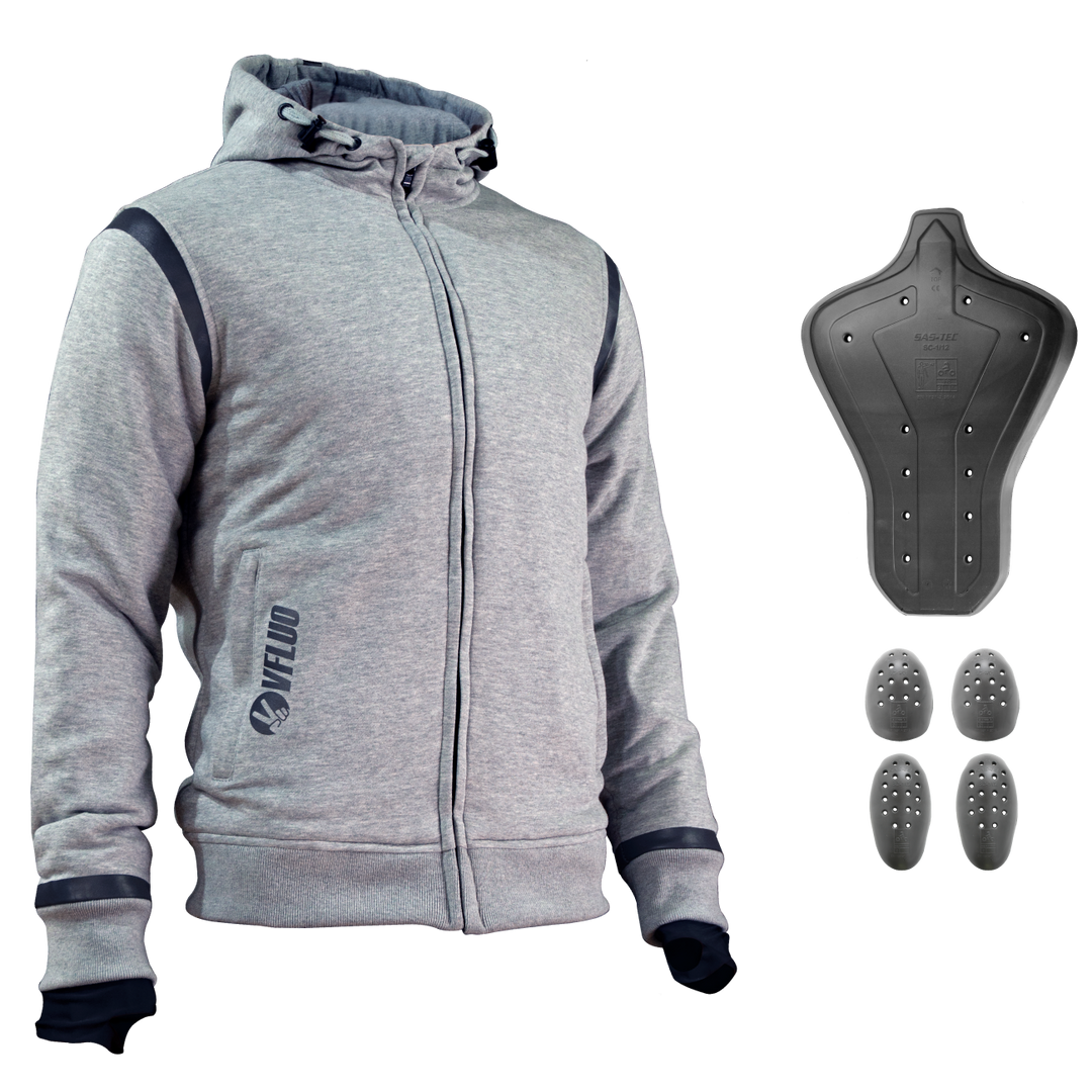 Kevlar Sweat Moto Homme Sweat Harisson Stingray Gris, Sweat Moto