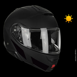 VFLUO - Gamme Stickers Noirs Rétro Réfléchissants - Bandes Casque Moto HJC  Rpha70 - Homologation FR - Technologie 3M™ - Haute Visibilité - Discret 