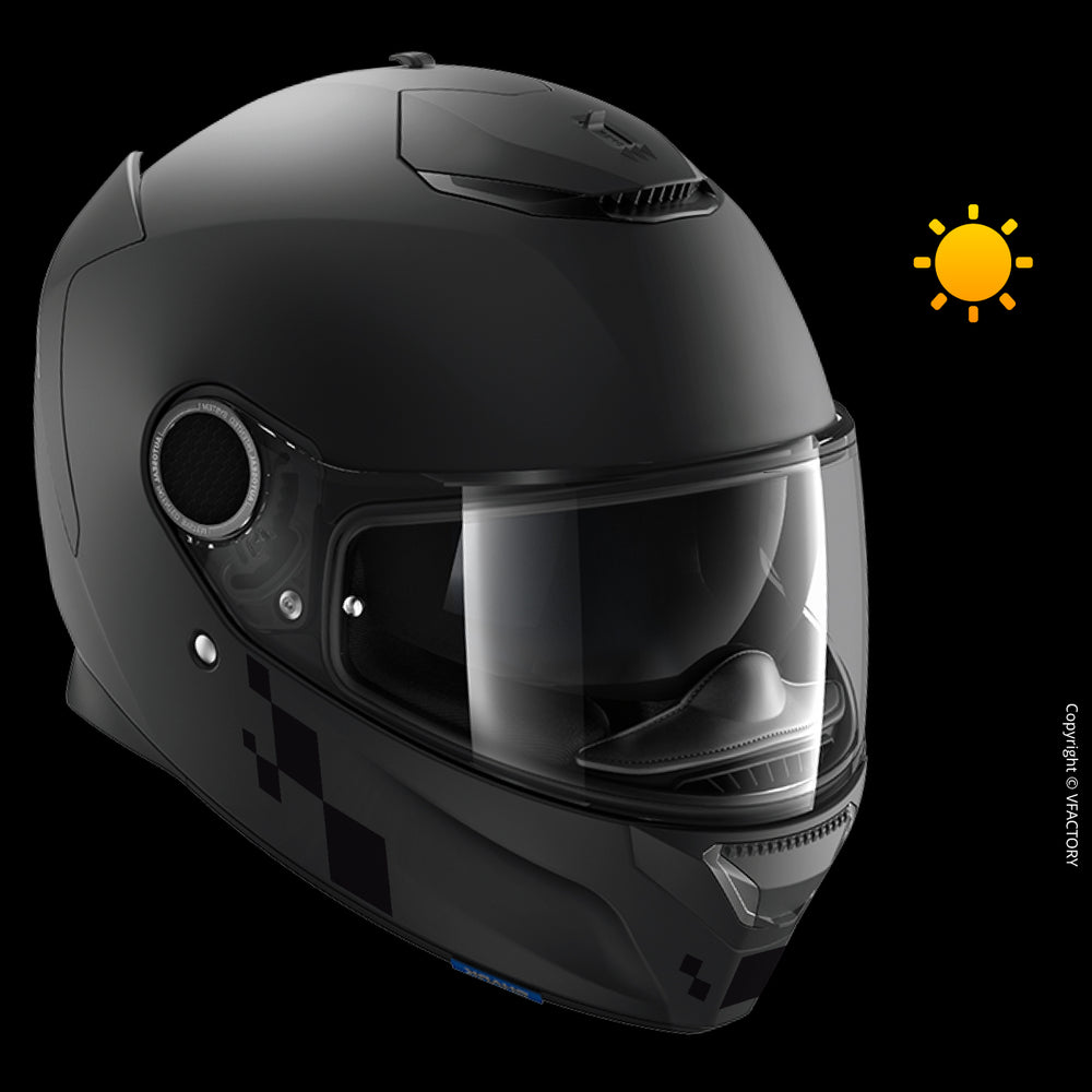 Stickers Réfléchissants Casque Fear The Yellow Bear Shoei Neotec 2 Noir - Accessoires Casques