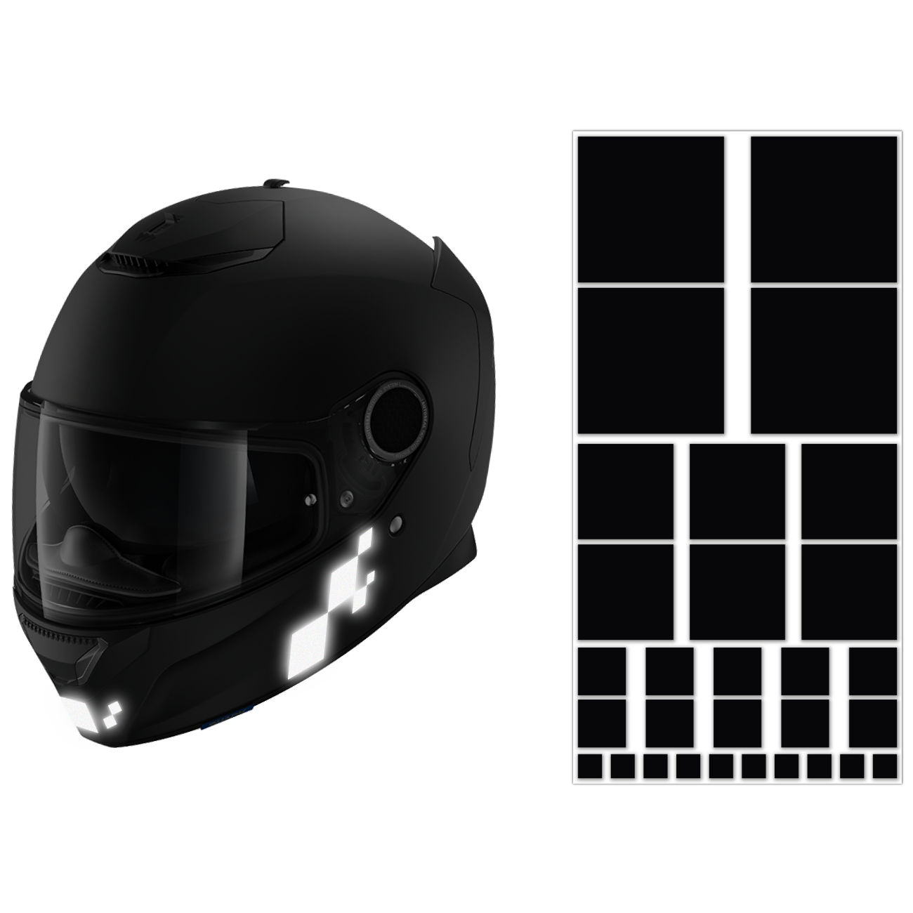 Retro reflechissant 3M™ homologué sticker casque moto