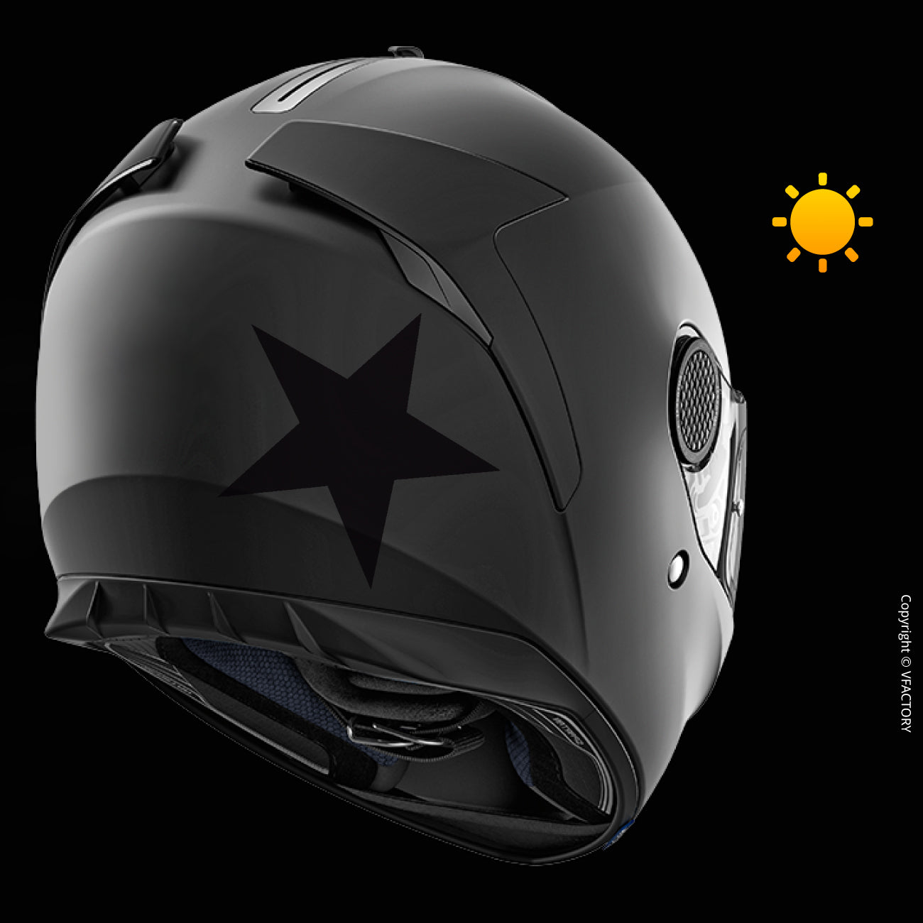 REFLECTIVE STAR™ - Sticker moto étoile réfléchissant 3M™ VFLUO 🇫🇷