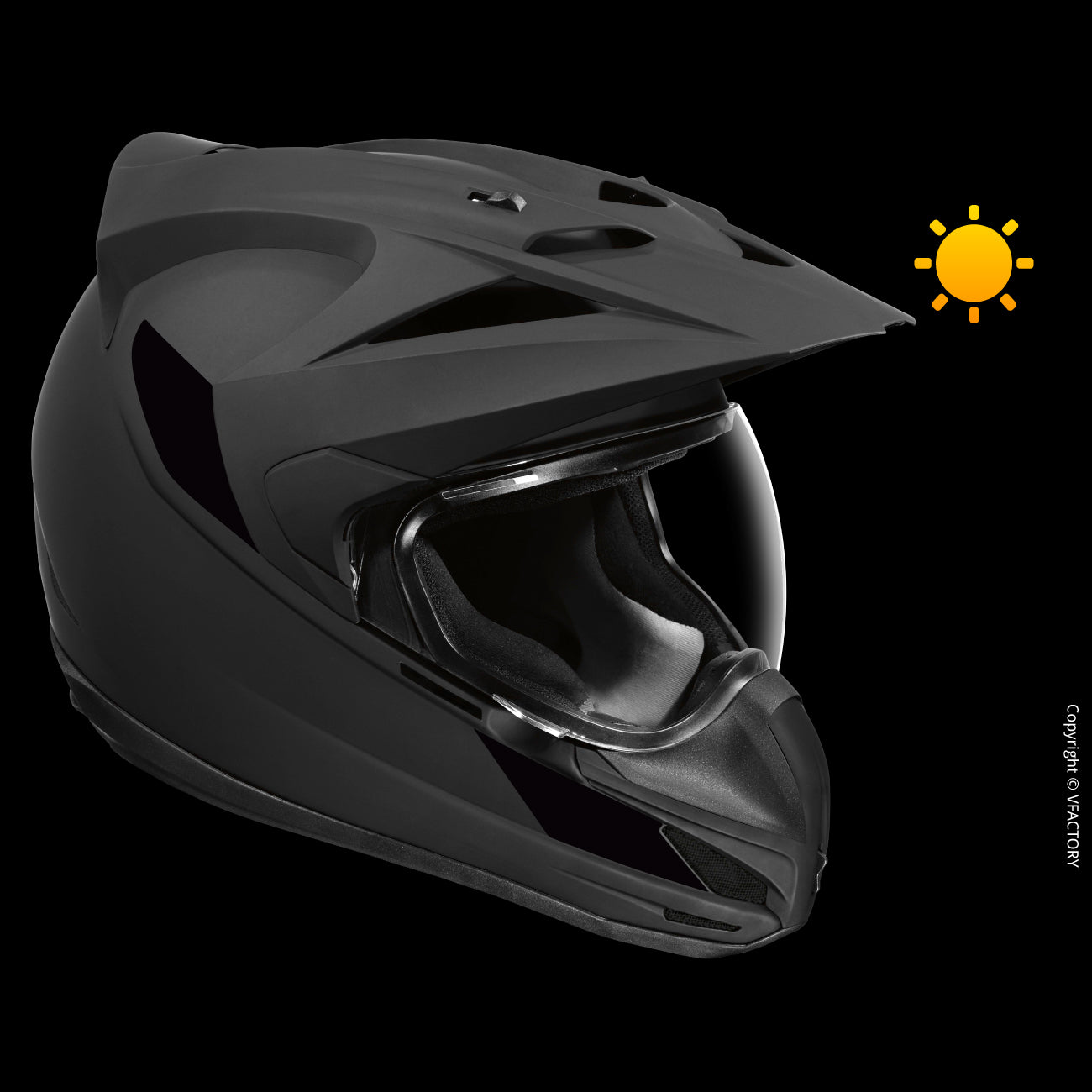 Sticker réfléchissant casque moto logo BMW V2 - 3M™ par VFLUO 🇫🇷