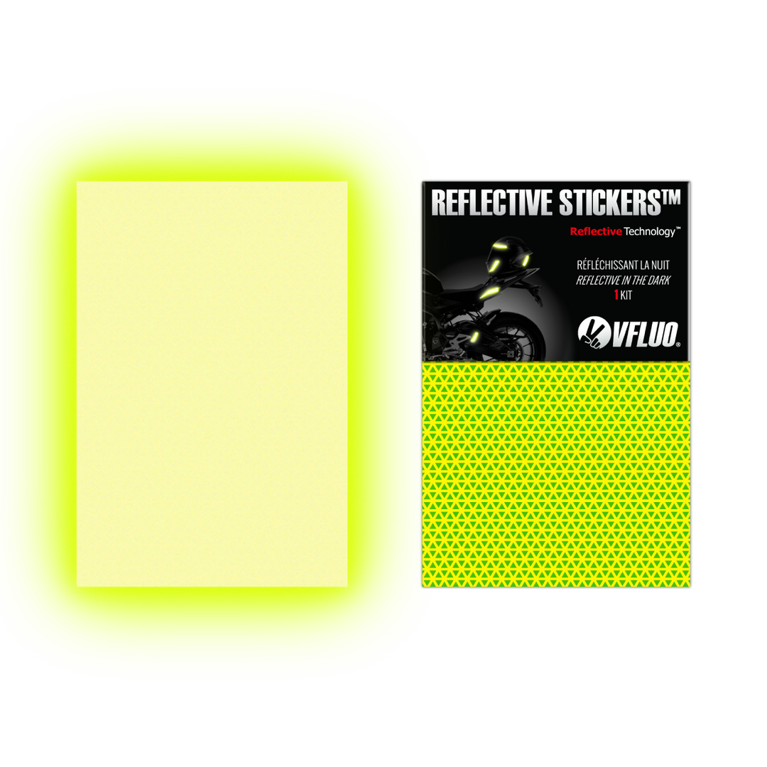 10 Autocollants Réfléchissants Jaune Fluorescent - Pour Voiture, Vélo, Remorque - 7,9x3 Cm - Sécurité Nuit