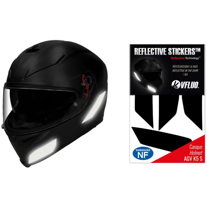 AGV K5 S 3M Helmet Approved reflective stickers Black
