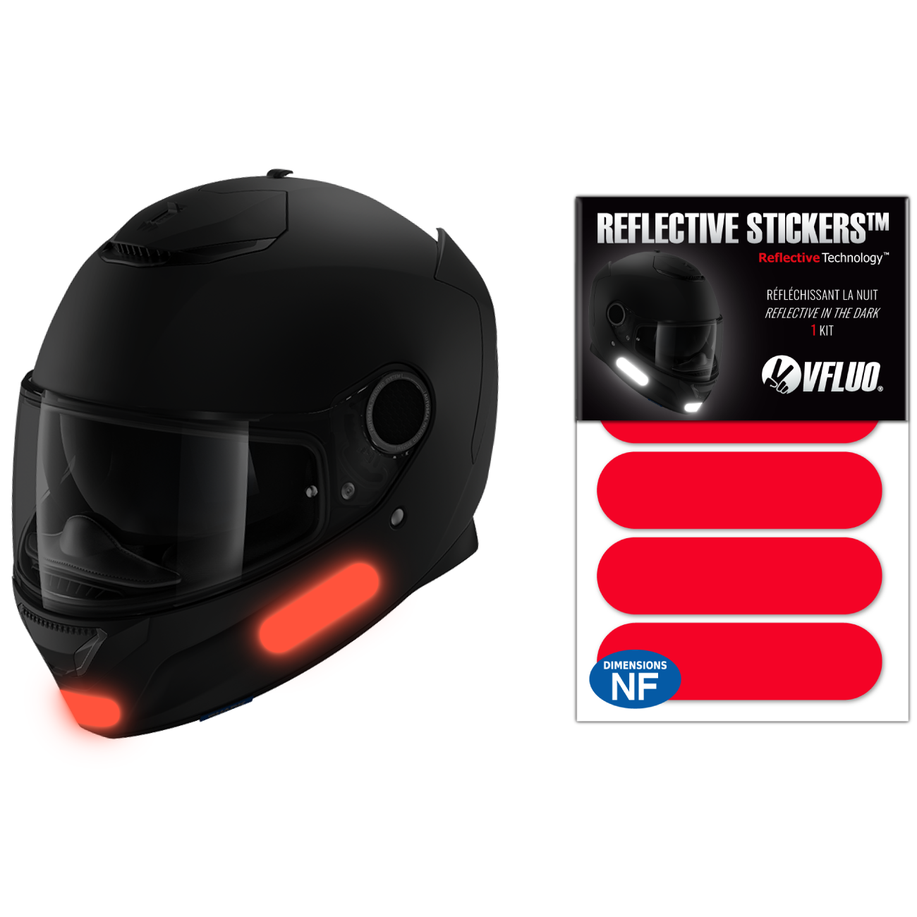 Stickers rétro-réfléchissants casque HJC RPHA70™ 3M™ 🇫🇷 – VFLUO